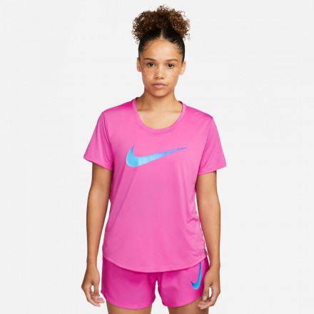 NIKE W NK ONE DF SWSH HBR SS DX1025-623 Φούξια