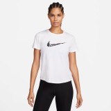 NIKE W NK ONE SWSH HBR DF SS TOP FN2618-100 Λευκό Εικόνα 
