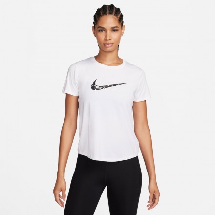 NIKE W NK ONE SWSH HBR DF SS TOP FN2618-100 Λευκό