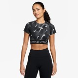 NIKE W NP DF SS TOP TT AOP HV9628-010 Λευκό-Μαυρο Εικόνα 