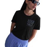NIKE W NSW CLUB SS TEE CC IB2447-010 Μαύρο Εικόνα 