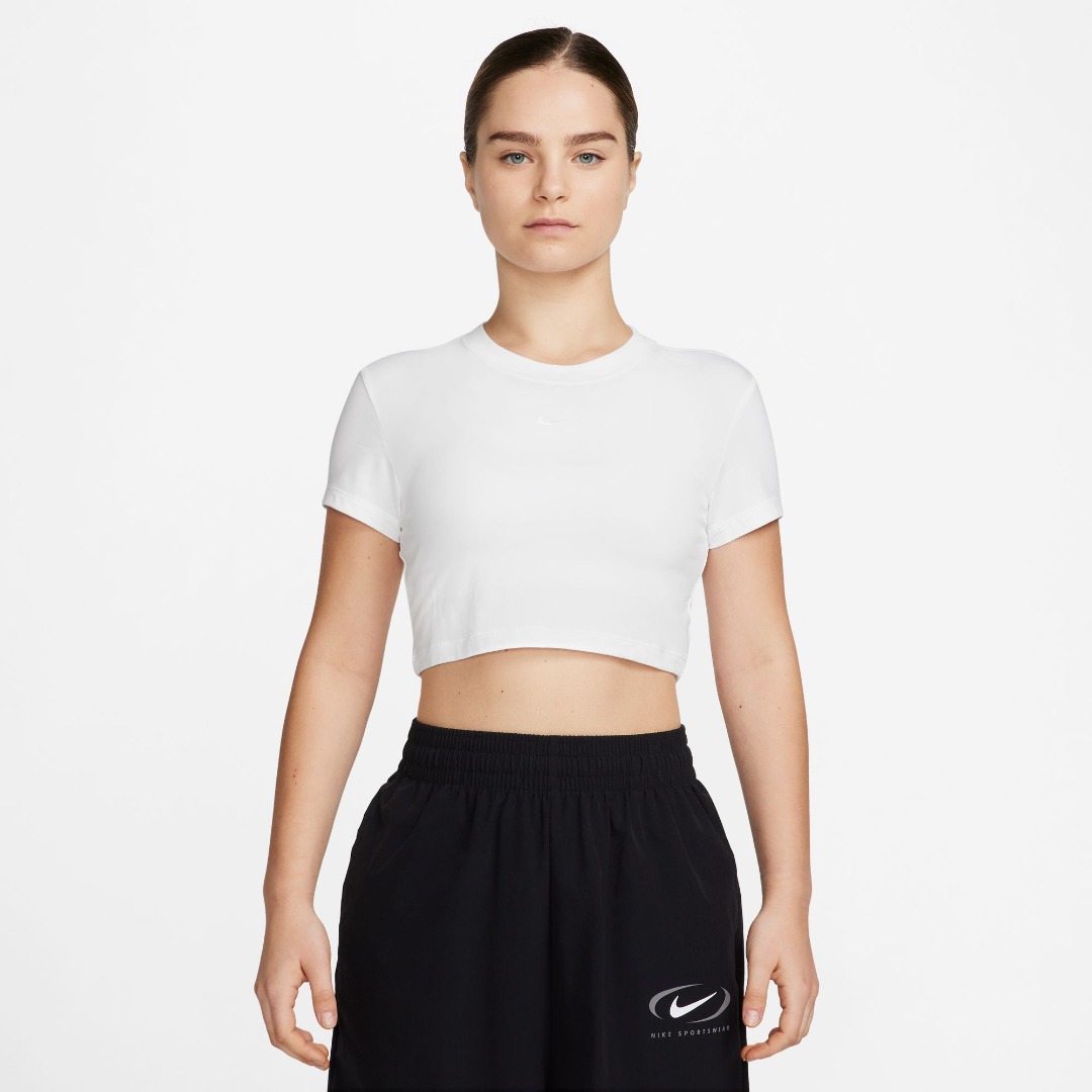 NIKE W NSW NK CHLL KNT SUP CRP FZ1455-100 Λευκό-Μαυρο