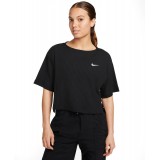 NIKE W NSW RIB JRSY SS TOP DV7870-010 Μαύρο Εικόνα 
