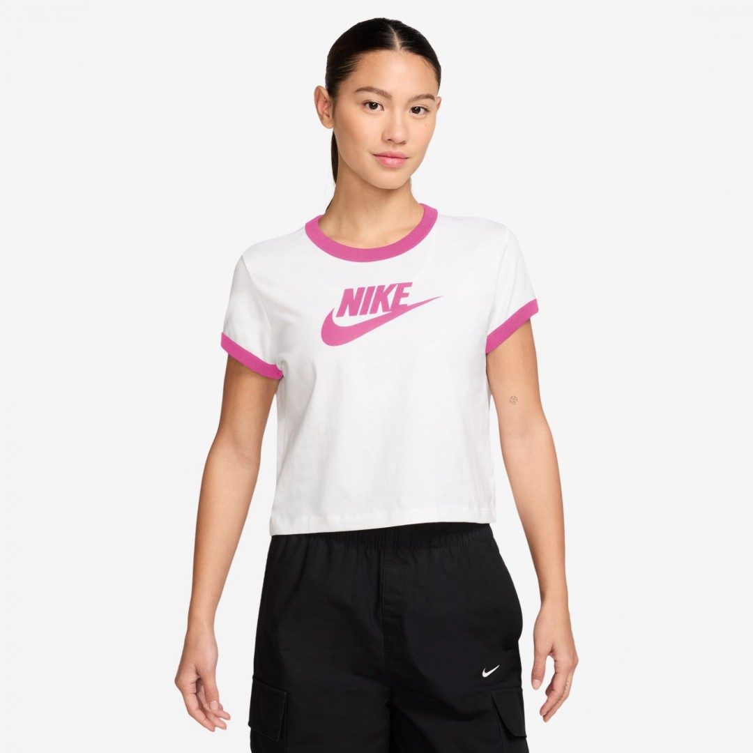 NIKE W NSW SS RINGER TEE VNTG RUN IF4072-101 Λευκό