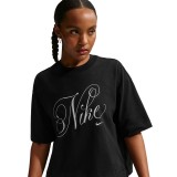 NIKE W NSW SS TEE BOXY SCRIPT IH7607-010 Black Image 