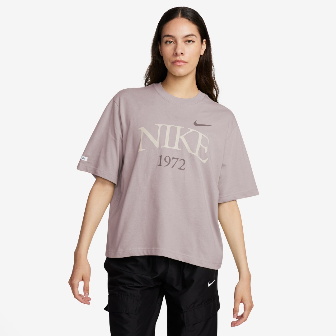 NIKE W NSW TEE CLASSICS BOXY FQ6600-019 Λιλά