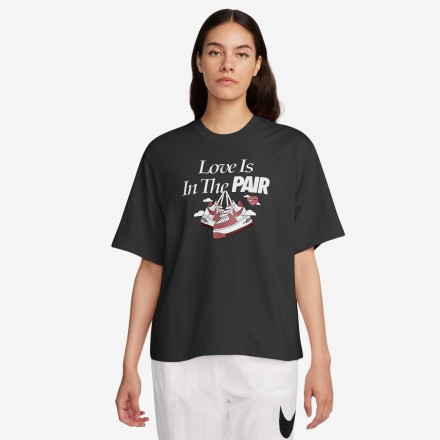 NIKE W NSW TEE OC 1 BOXY VDAY FQ8870-010 Μαύρο