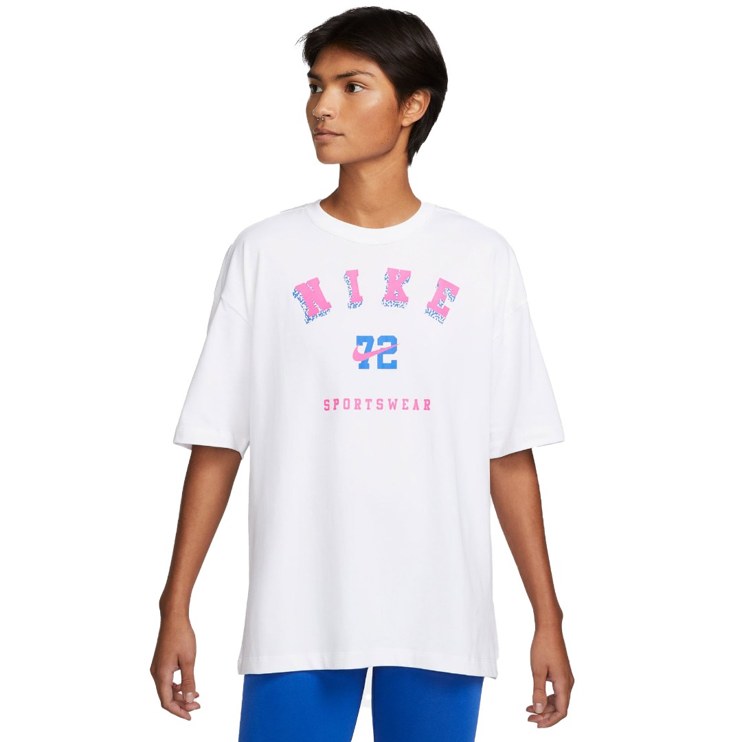 NIKE W NSW TEE OC 1 SS OS DX7922-100 Λευκό