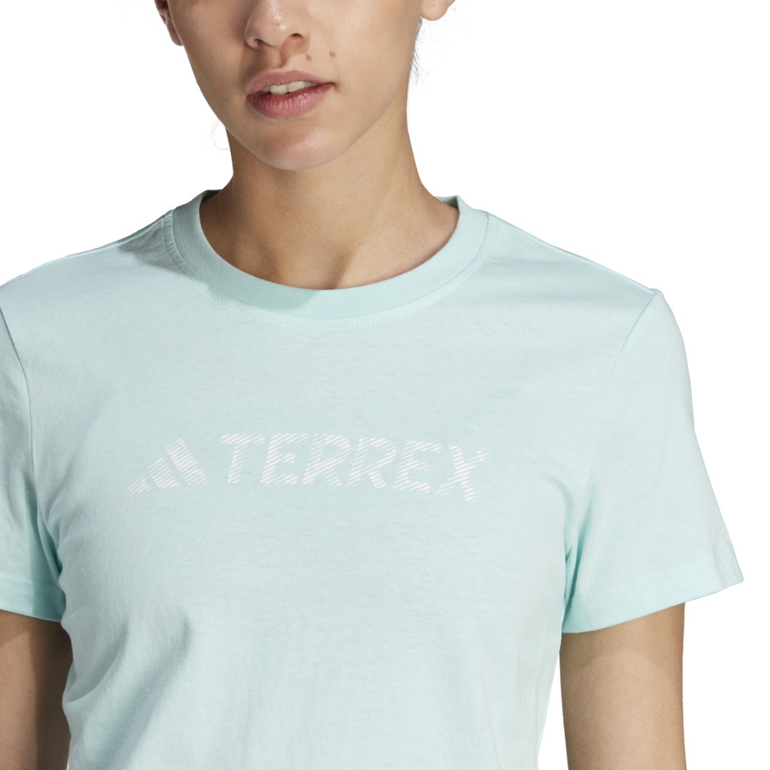 adidas Performance W LOGO TEE HY1713 Τιρκουάζ