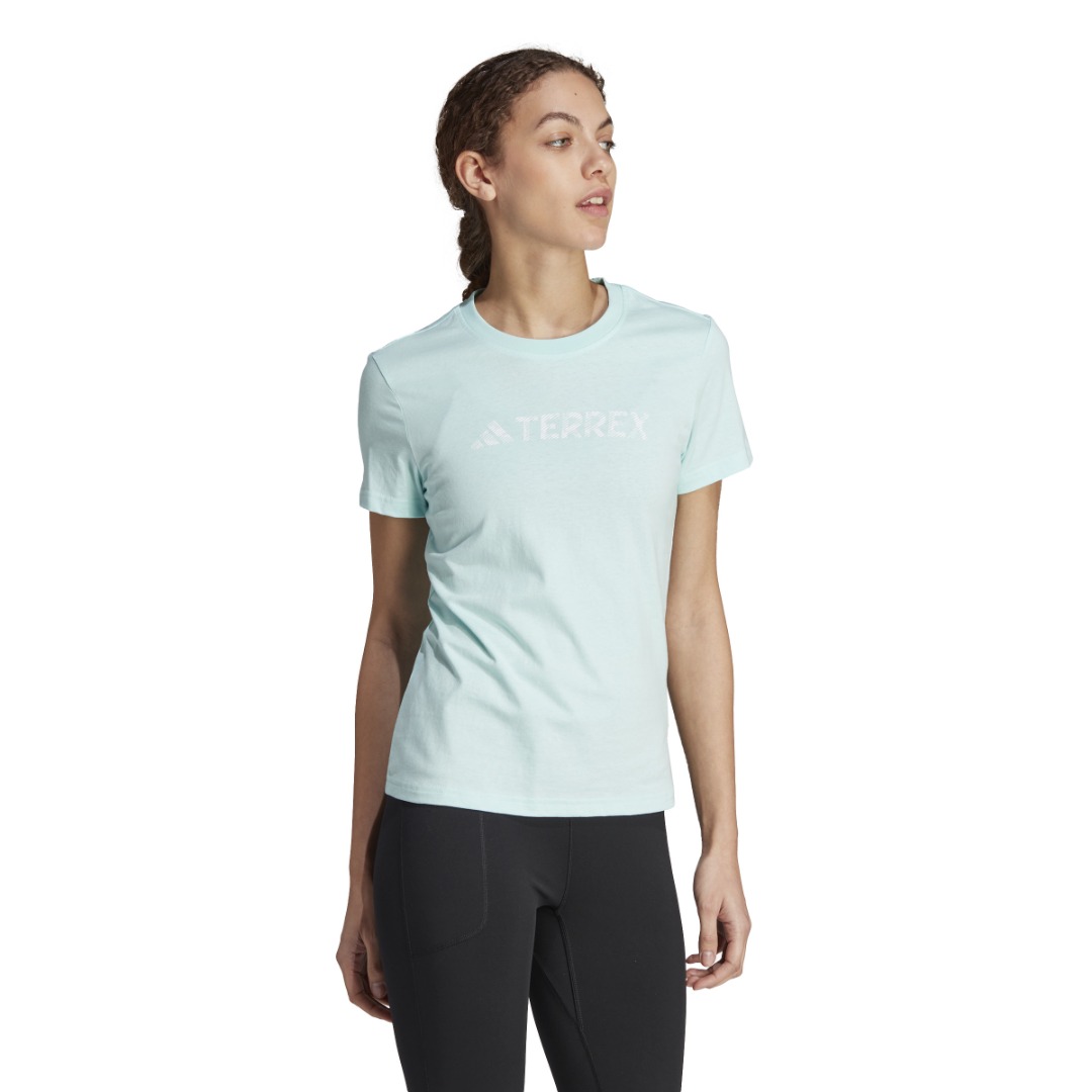 adidas Performance W LOGO TEE HY1713 Τιρκουάζ