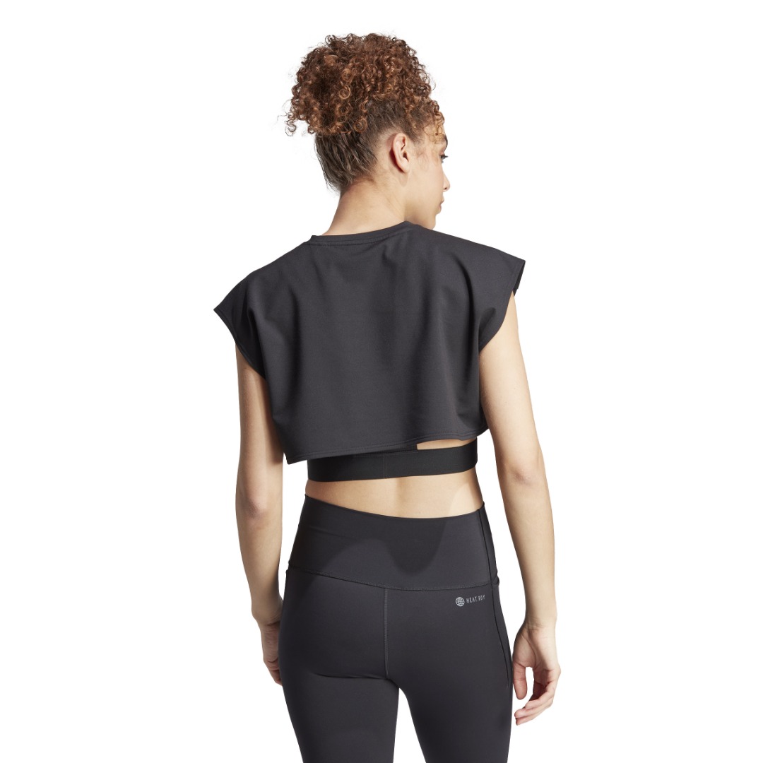 adidas Performance POWER CROP T IA1034 Μαύρο