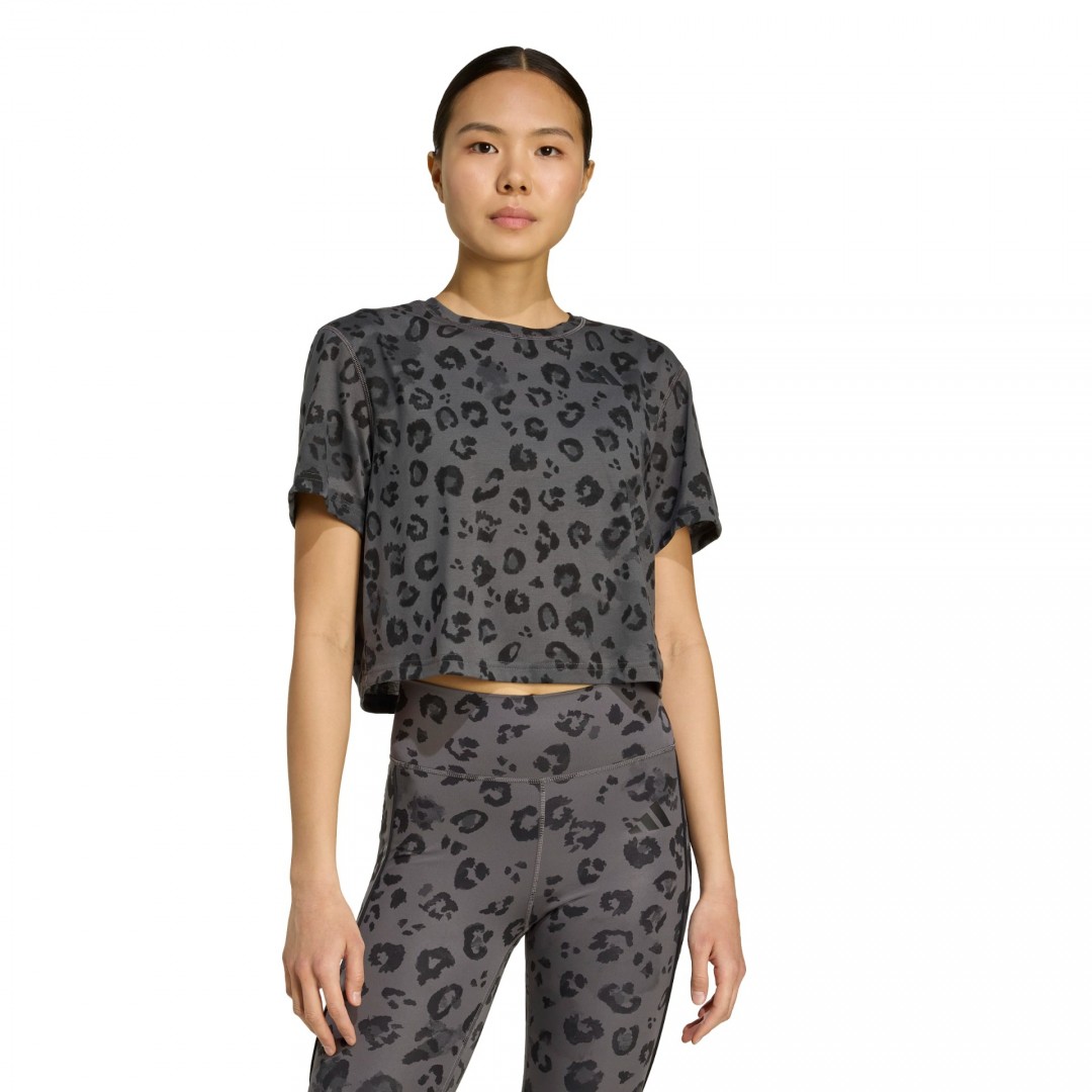 adidas Performance WE T-SHIRT AOP JN2646 Ανθρακί