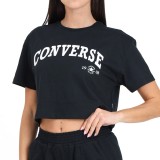 CONVERSE RETRO CHUCK CROPPED TEE 10027151-A02 Μαύρο Εικόνα 1