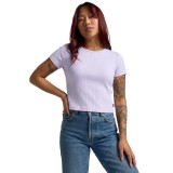 CONVERSE RIBBED SLIM T-SHIRT 10027490-A14 Lilac Image 