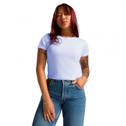 CONVERSE RIBBED SLIM T-SHIRT 10027490-A14 Λιλά