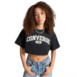 CONVERSE SPORTY CROPPED T-SHIRT 10027253-A01 Μαύρο Εικόνα 