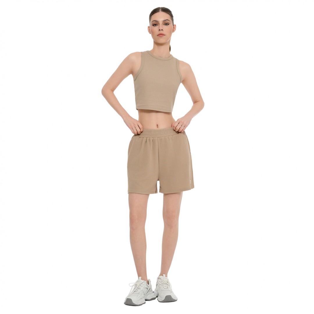 BODYTALK WAFFLE SLEEVELESS TOP 1261-905323-00217 Μπέζ