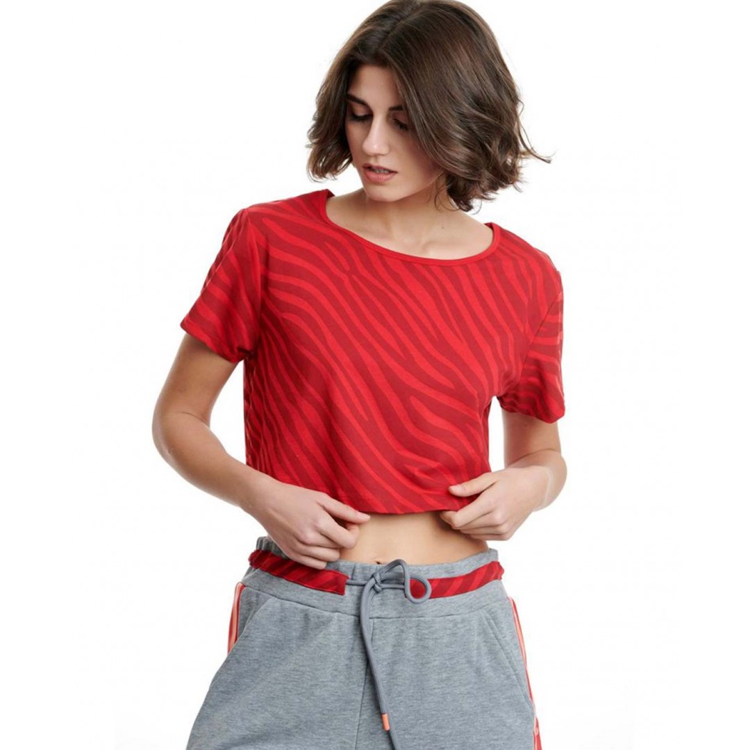 BODYTALK PRIMALINSTICTW CROPPED TSHIRT 1211-905320-00300 Red