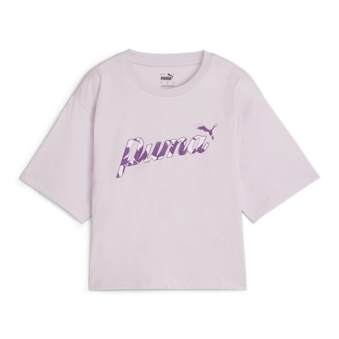 PUMA ESS+ BLOSSOM SHORT GRAPHIC TEE 680432-60 Λιλά