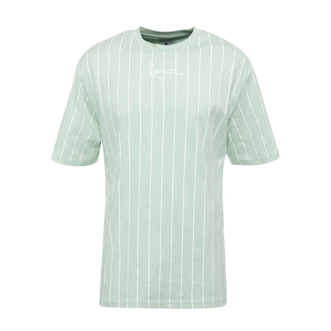 KARL KANI SMALL SIGNATURE PINSTRIPE OS TEE KW241-016-1-GREEN Βεραμάν