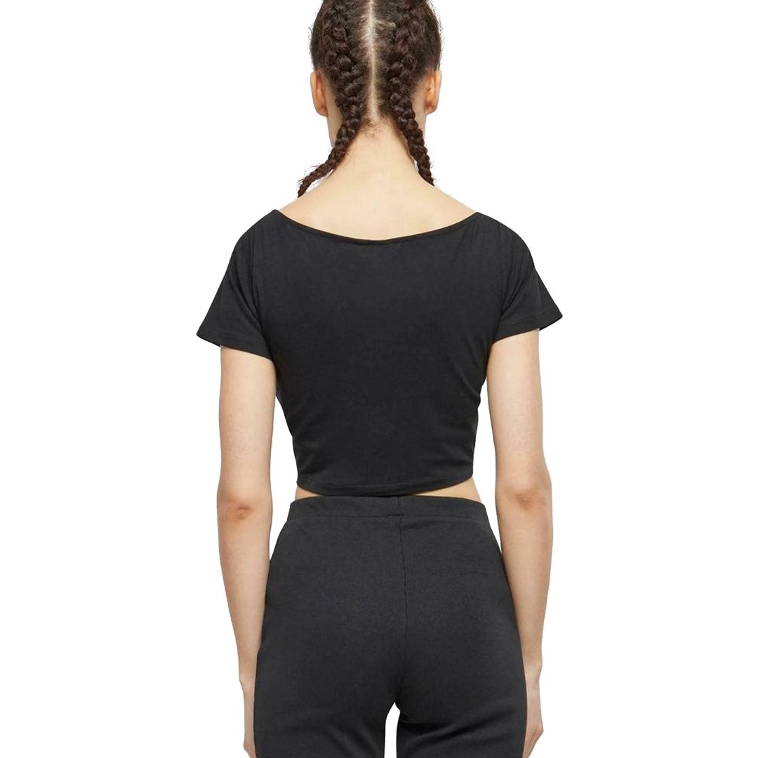 KARL KANI OG GATHERING CROP TEE KW241-041-3-BLACK Μαύρο