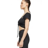 KARL KANI OG GATHERING CROP TEE KW241-041-3-BLACK Μαύρο Εικόνα 1