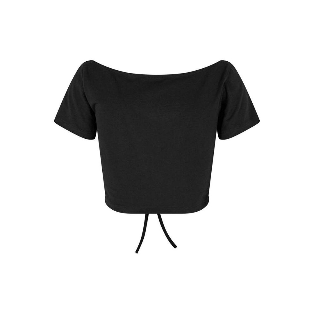 KARL KANI OG GATHERING CROP TEE KW241-041-3-BLACK Μαύρο