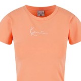 KARL KANI SMALL SIGNATURE ESSENTIAL SHORT TEE KW-TE011-044-05-APRICOT Σομόν Εικόνα 1