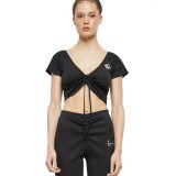 KARL KANI OG GATHERING CROP TEE KW241-041-3-BLACK Μαύρο Εικόνα 