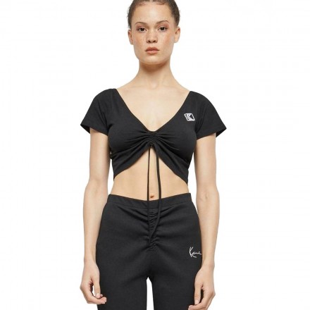 KARL KANI OG GATHERING CROP TEE KW241-041-3-BLACK Μαύρο