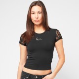 KARL KANI SIGNATURE BACK LACE SHORT TEE KW251-024-1-BLACK Μαύρο Εικόνα 