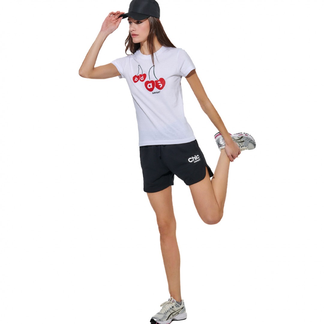 BODY ACTION WOMEN'S SLIM FIT T-SHIRT 051620-01-02 Λευκό