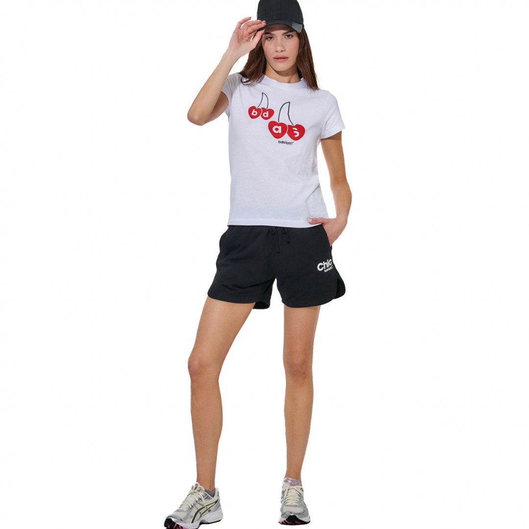 BODY ACTION WOMEN'S SLIM FIT T-SHIRT 051620-01-02 Λευκό