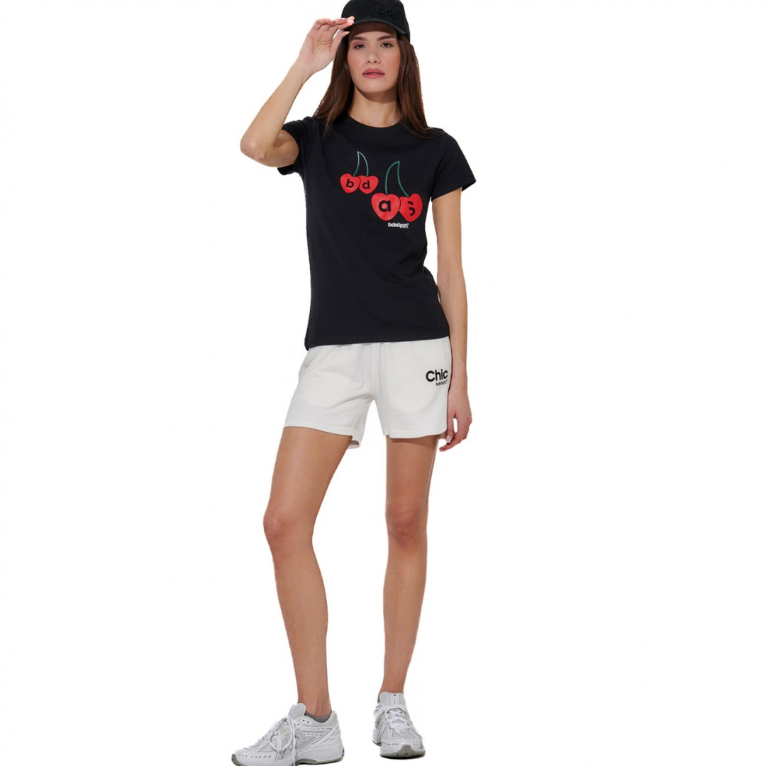 BODY ACTION WOMEN'S SLIM FIT T-SHIRT 051620-01-01 Μαύρο