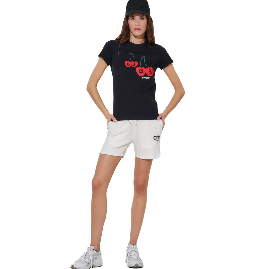 BODY ACTION WOMEN'S SLIM FIT T-SHIRT 051620-01-01 Μαύρο