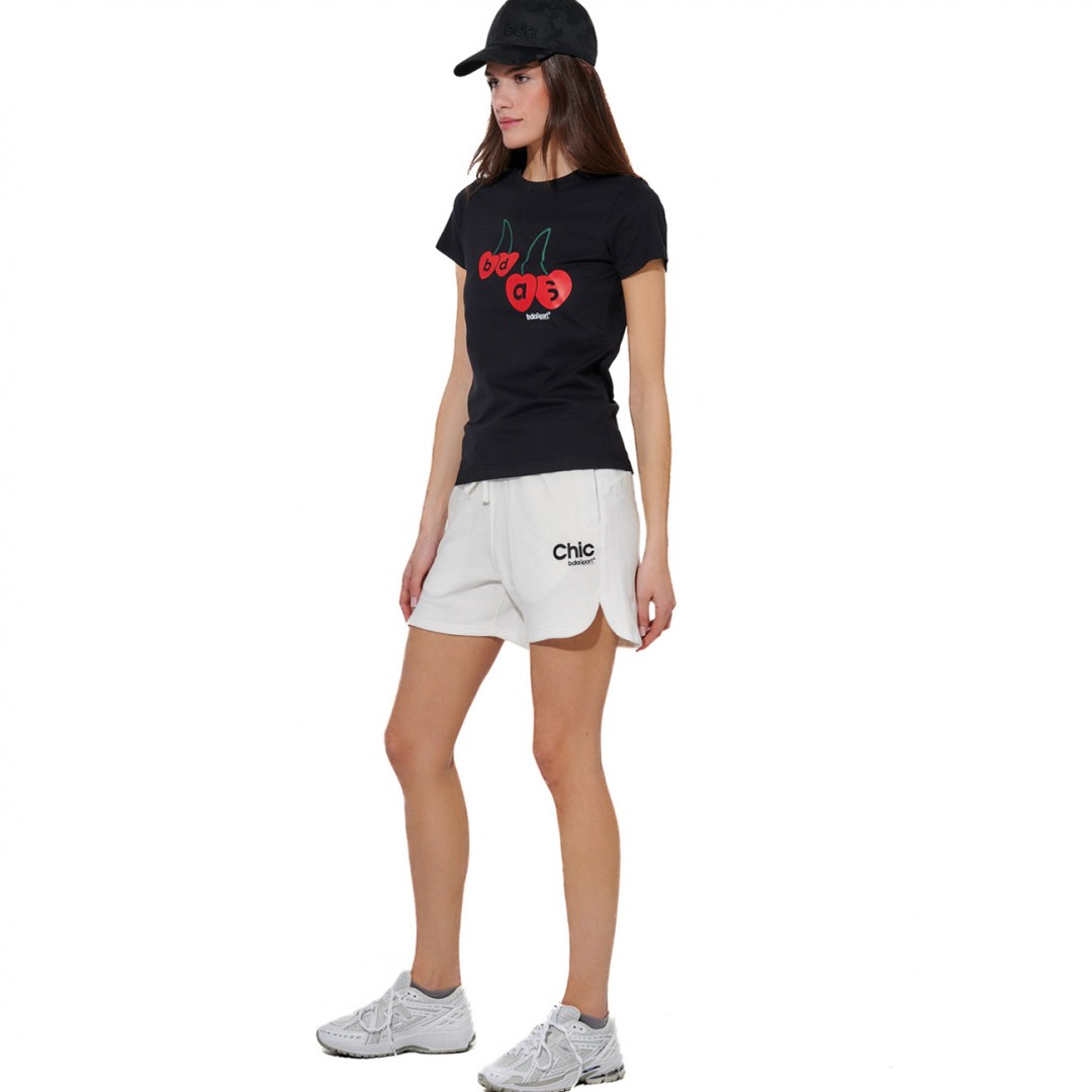 BODY ACTION WOMEN'S SLIM FIT T-SHIRT 051620-01-01 Μαύρο