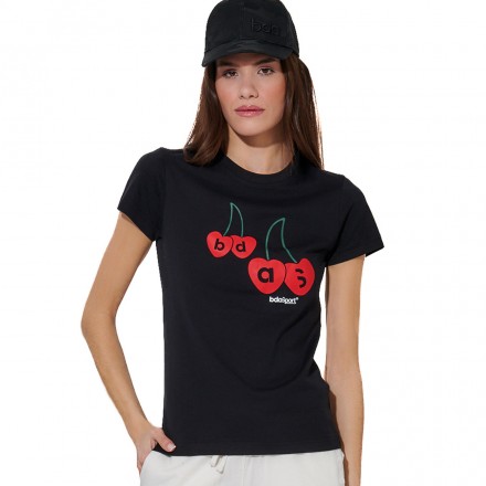 BODY ACTION WOMEN'S SLIM FIT T-SHIRT 051620-01-01 Μαύρο