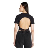 adidas Originals CUT OUT RIB TEE KC8804 Black Image 0