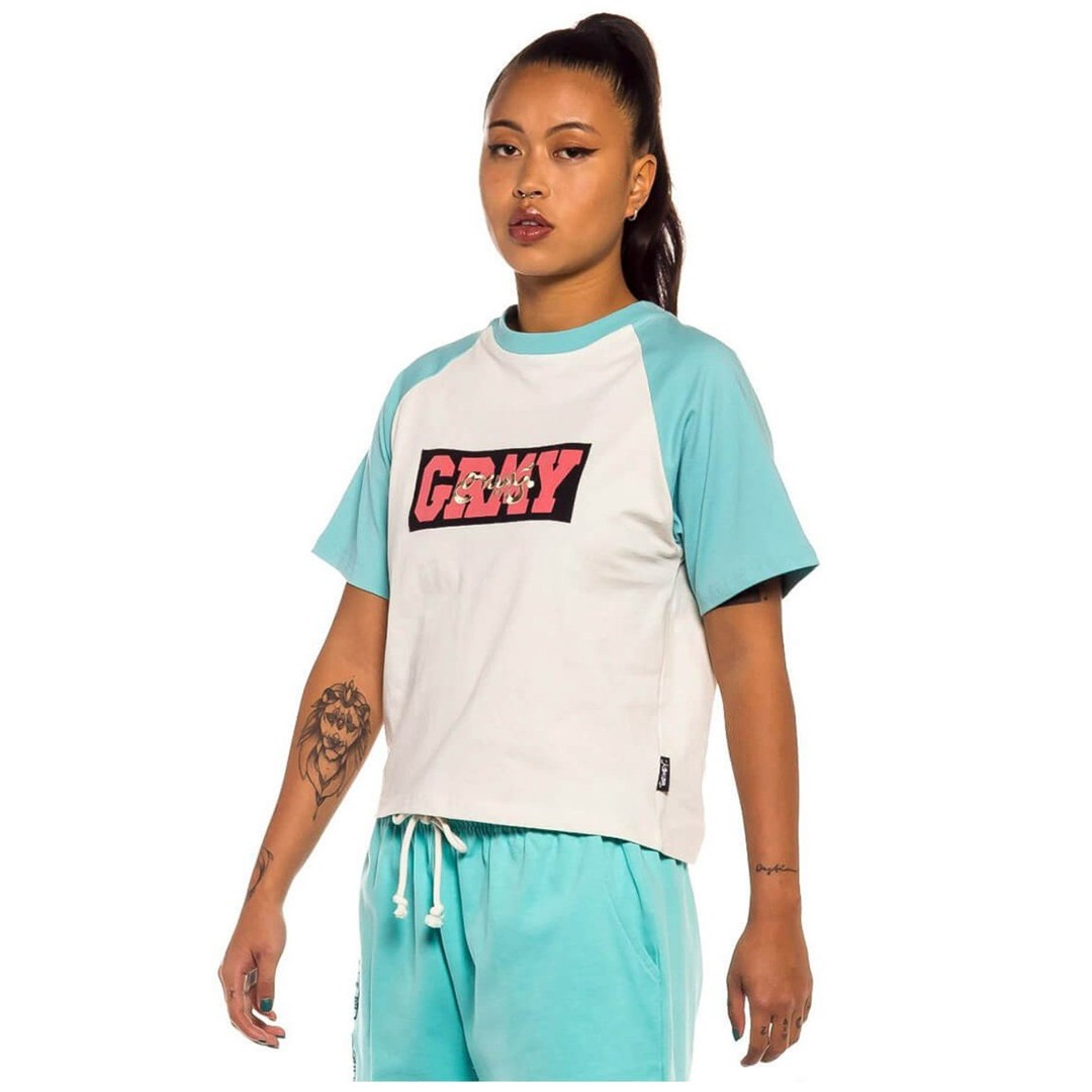 GRIMEY DAY DREAMER GIRL RAGLAN TEE GGRT154-BLU Μπλε