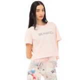 BE:NATION S/S CROP TOP 05112403-8A Ροζ Εικόνα 2