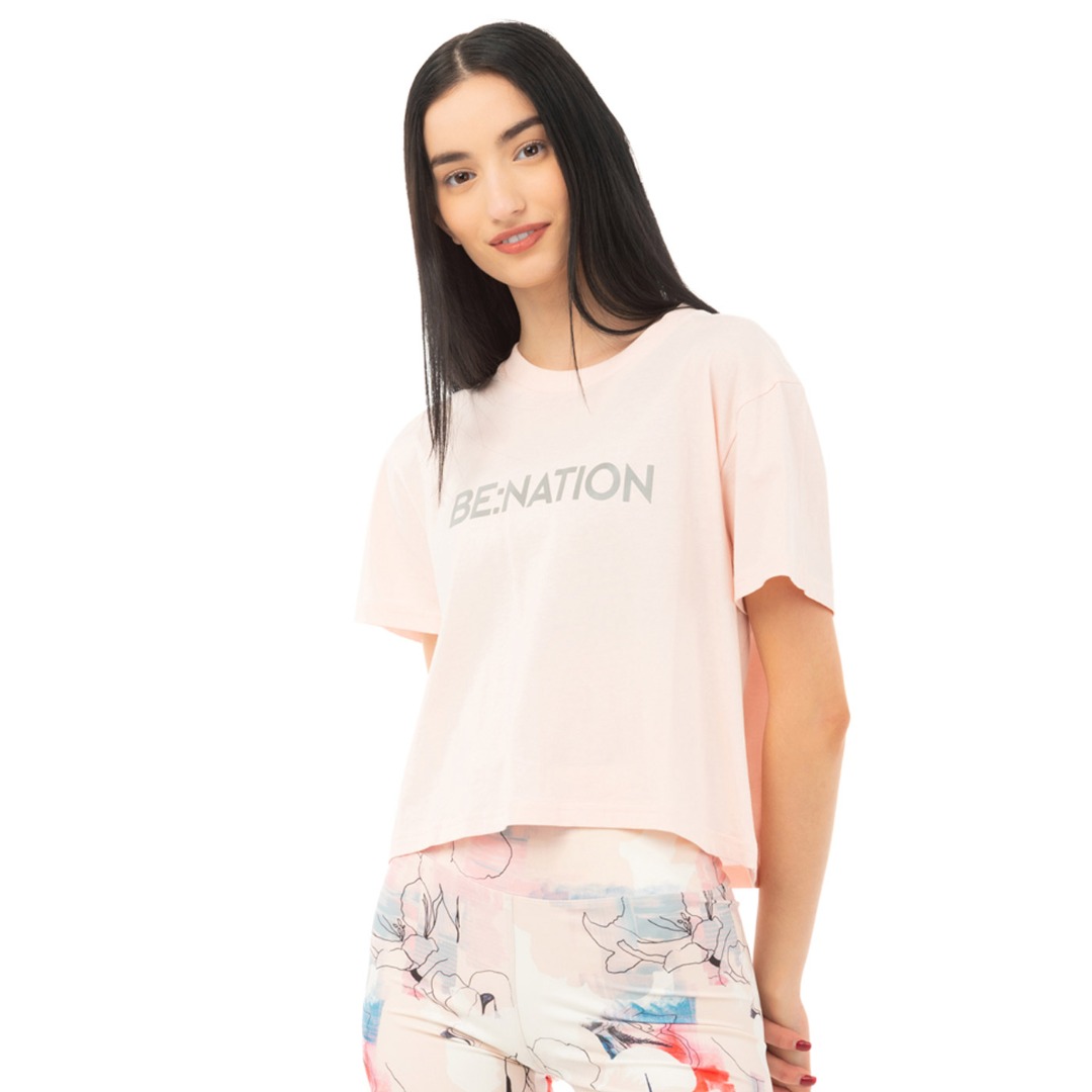 BE:NATION S/S CROP TOP 05112403-8A Ροζ