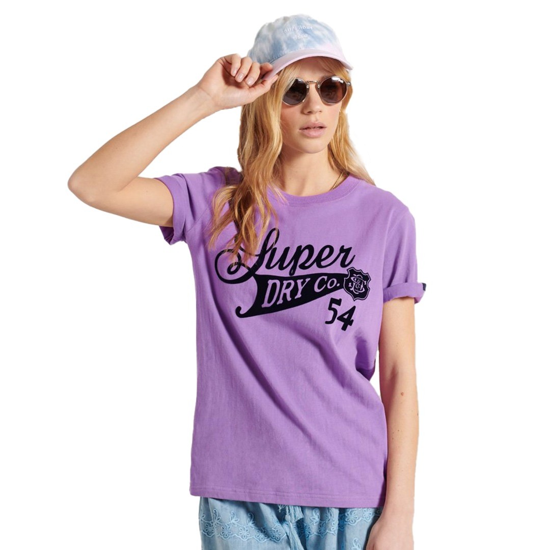 womens Collegiate Cali State T-Shirt in FLURO PURPLE