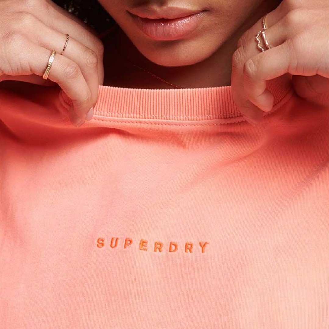 SUPERDRY D1 SDCD CODE SURPLUS MICRO OS BOXY TEE W1010970A-T7G Σομόν