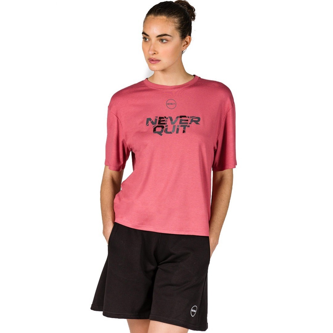 GSA CROPPED T-SHIRT 17-27101-CORAL Κοραλί
