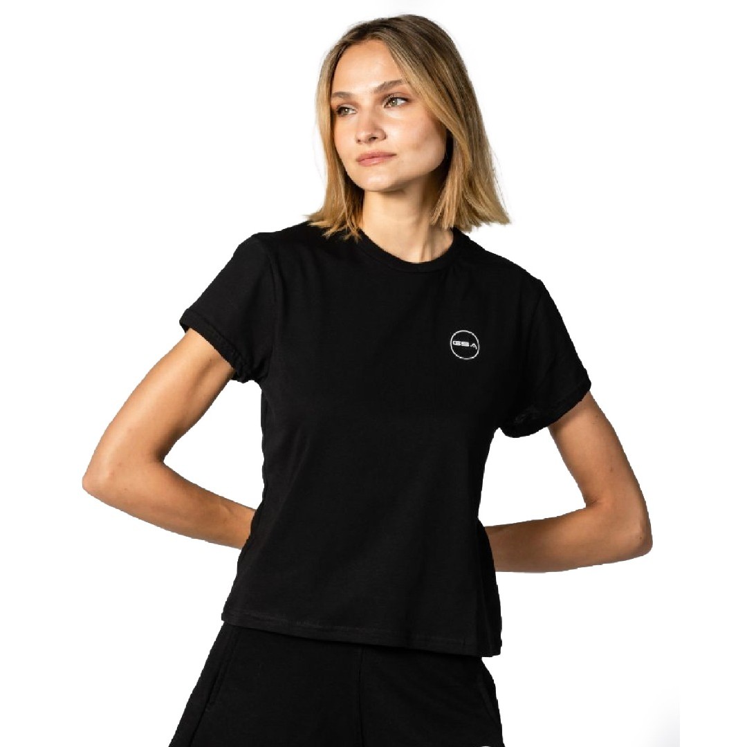GSA WMN COTTON T-SHIRT 1721101001-JET BLACK Black