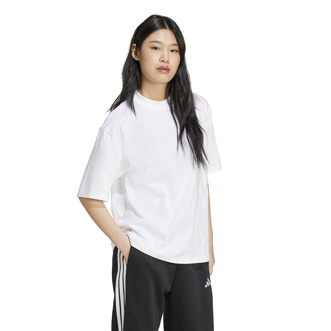 adidas sportswear W SL+ SJ BOYF T JD9995 Λευκό