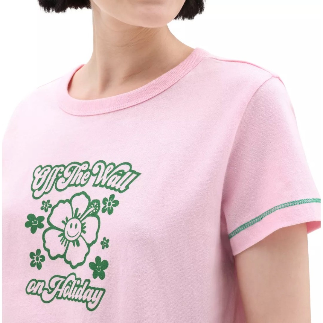 VANS EM ON HOLIDAY SS MINI TEE VN0A7YKLS0Q-S0Q Ροζ