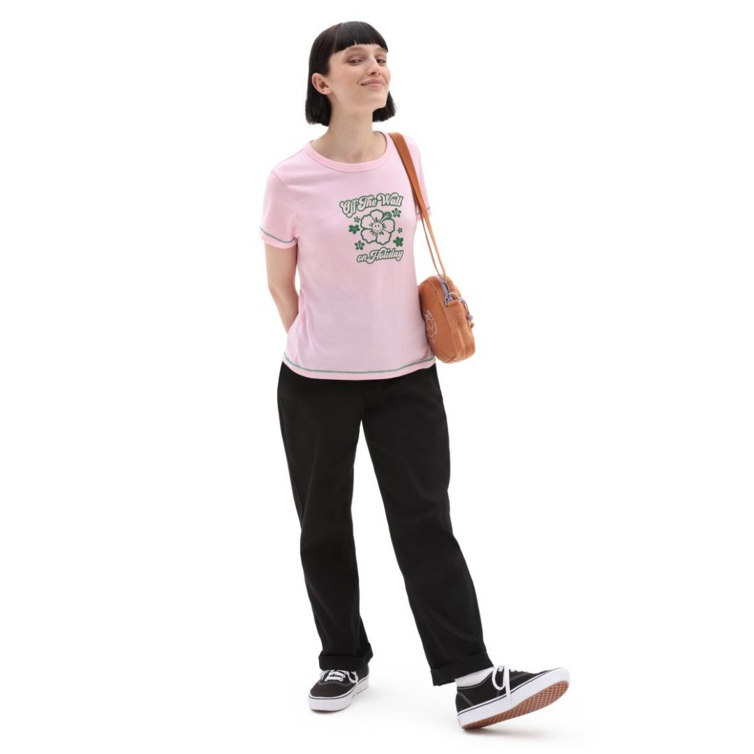 VANS EM ON HOLIDAY SS MINI TEE VN0A7YKLS0Q-S0Q Ροζ