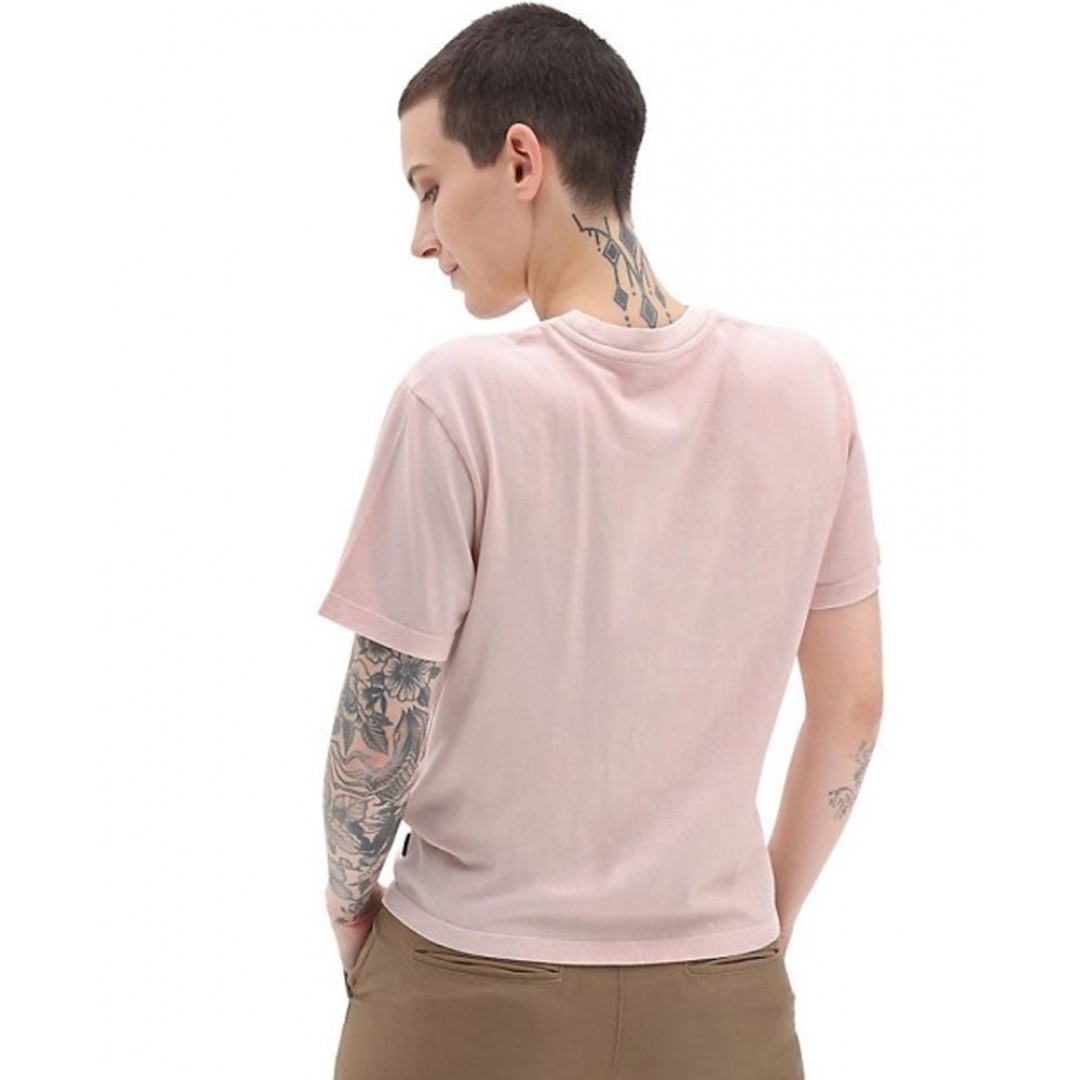 VANS WM JUNIOR V WASH KNOT TEE ROSE VN0A5DUMBQL-BQL Ροζ