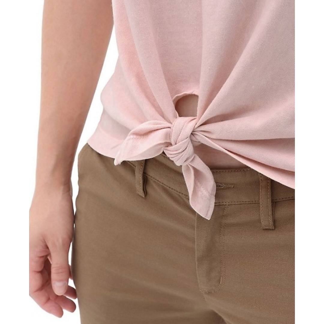 VANS WM JUNIOR V WASH KNOT TEE ROSE VN0A5DUMBQL-BQL Ροζ